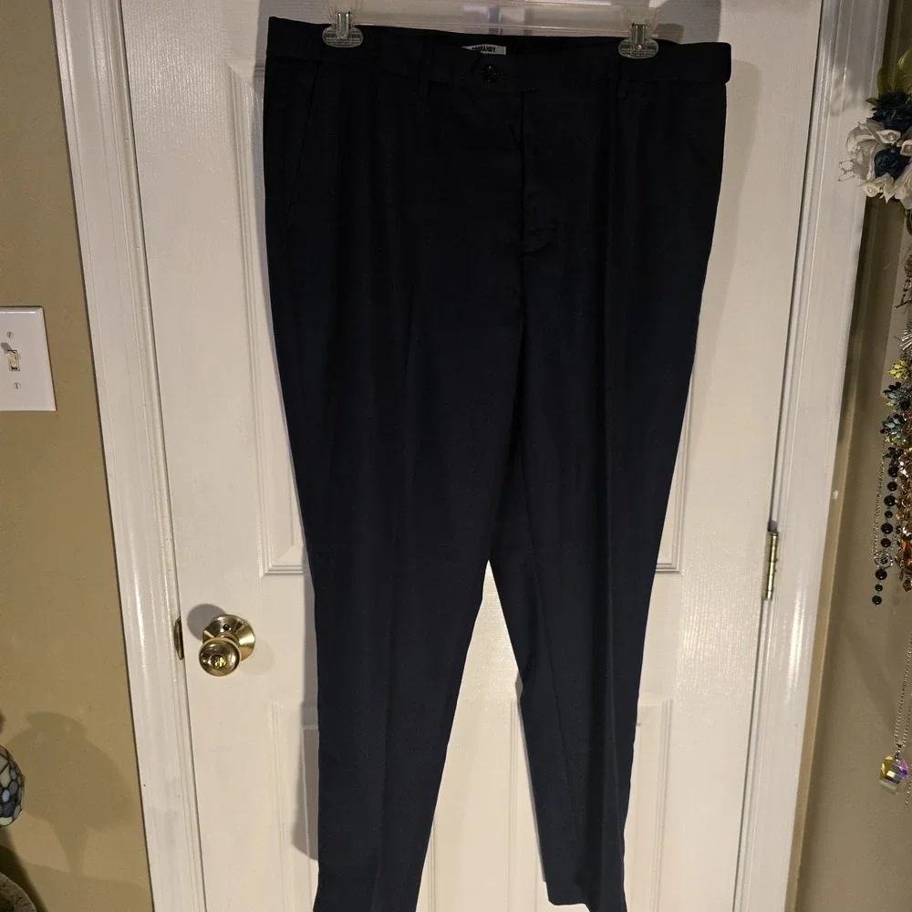COOFANDY Mens 2 Piece Suit Navy Blue Slim Fit Blazer and Trousers Set XL NWT